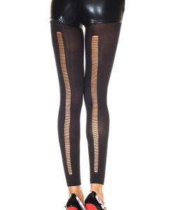 Slashed-Back-Spandex-Footless-Tights
